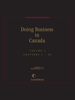 cover image of Doing Business in Canada